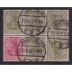 ALEMANIA 1921 ESTAMPILLAS SE-TENANT ZUSAMMENDRUCKE USADA QUE ES MUCHO MAS ESCASA MI K6 + WK3 RARISIMA 850 EUROS